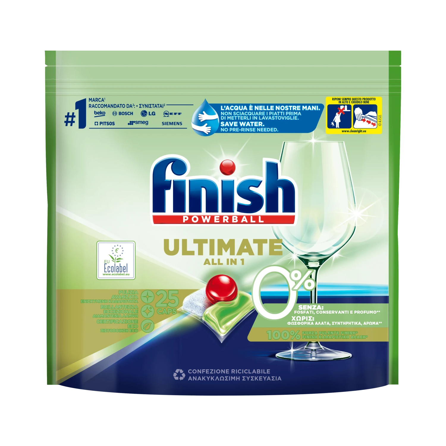 DETERSIVO IN POLVERE LAVASTOVIGLIE REGULAR FINISH CONFEZIONE ECORICARICA  1,6 KG