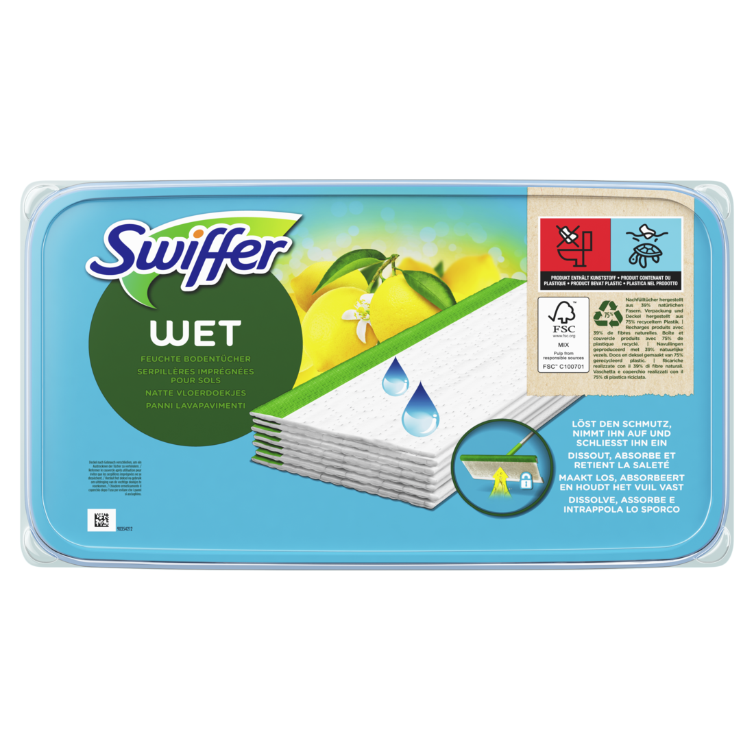 Swiffer Dry Panni Cattura Polvere, 63 Panni, Cattura e Intrappola