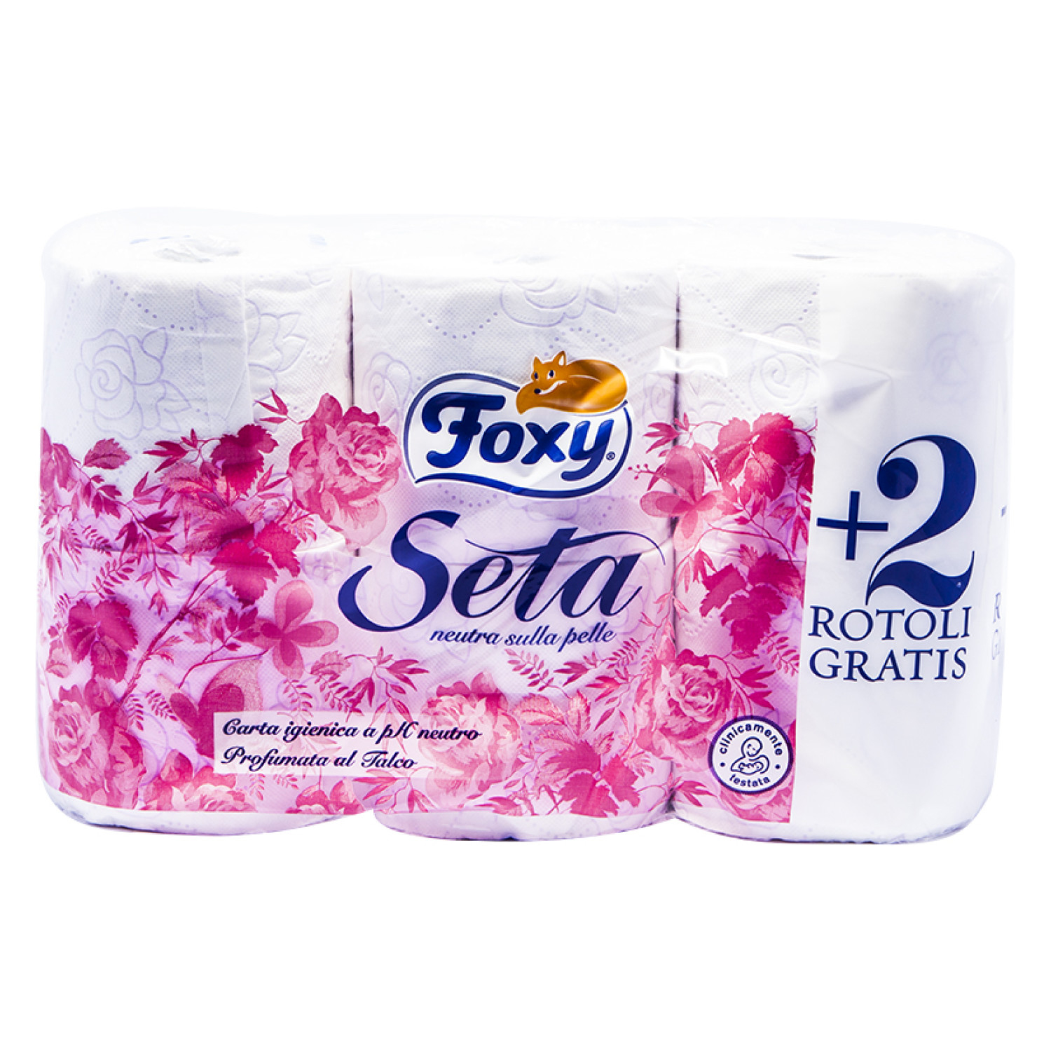 Foxy carta igienica Seta al Talco 4 rotoli + 2 gratis